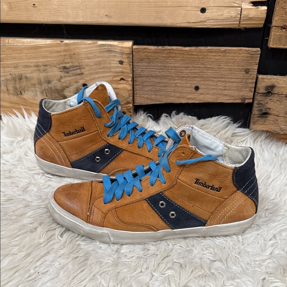 Mens Timberland EK Glastenbury‎ Chukka 9607A
Tan Casual Hi Top Leather Trainers